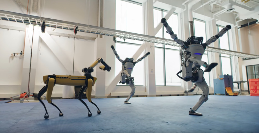 Robots de Boston Dynamics que bailan